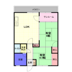 清水谷コーポの物件間取画像